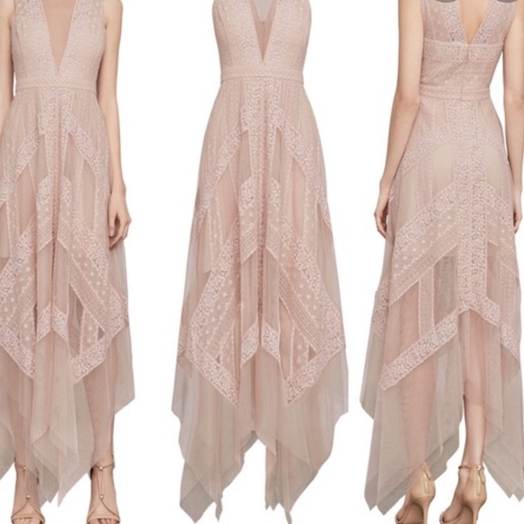 BCBGMaxAzria Dresses Bcbg Blush Lace Dress Poshmark